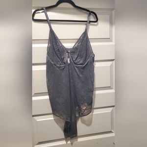 Black lace one piece lingerie